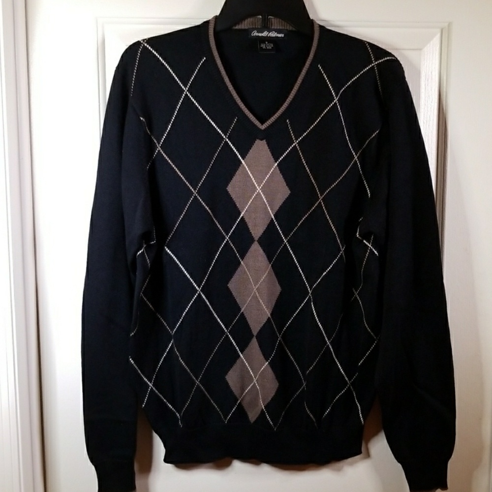 Arnold Palmer Classic Argyll Sweater Mens Small